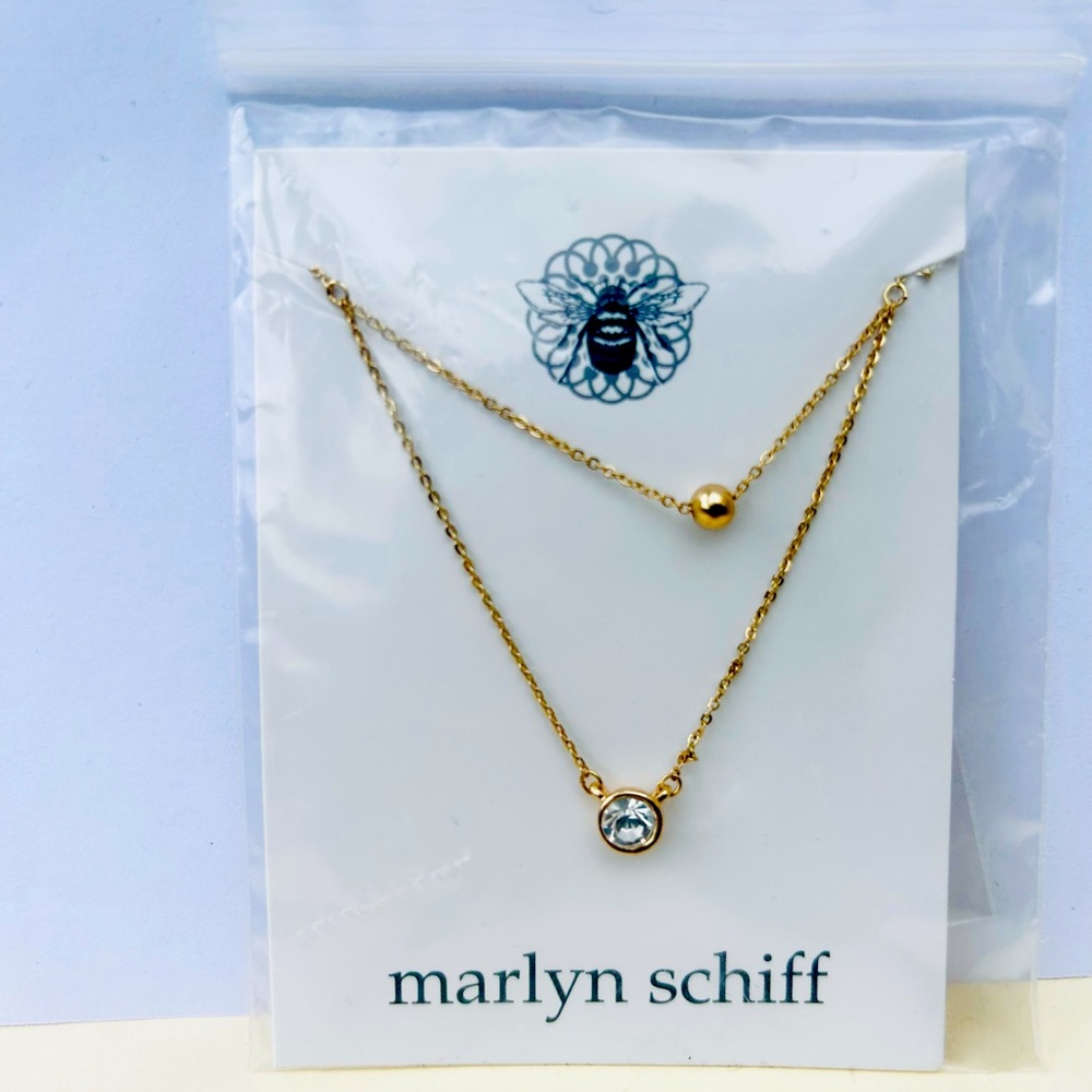NWT Marlyn Schiff Double Layered Necklace